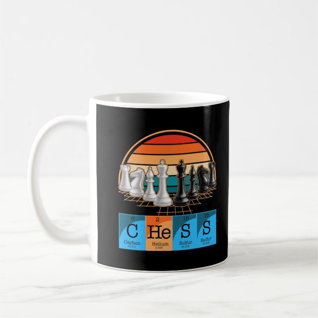 Mug Chess Pièces Chimie Éléments Jeu de plateau intell (Gauche)