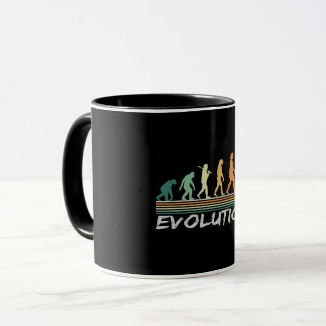 Mug Chess player Evolution Retro Funny Venin for Man (Devant gauche)