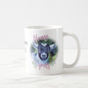 Mug CHÈTES   Pygmy Home est là où sont mes chèvres