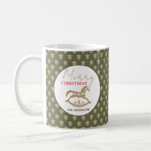 Mug Cheval à Bascule de Noël en Bois