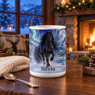 Mug Cheval Andalou Noir Personnalisé