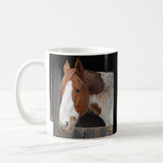 Mug Cheval au gingembre sur ferme avec nom
