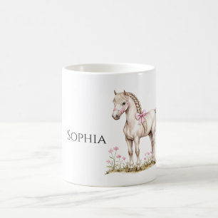 Mug Cheval blanc Bow rose Floral
