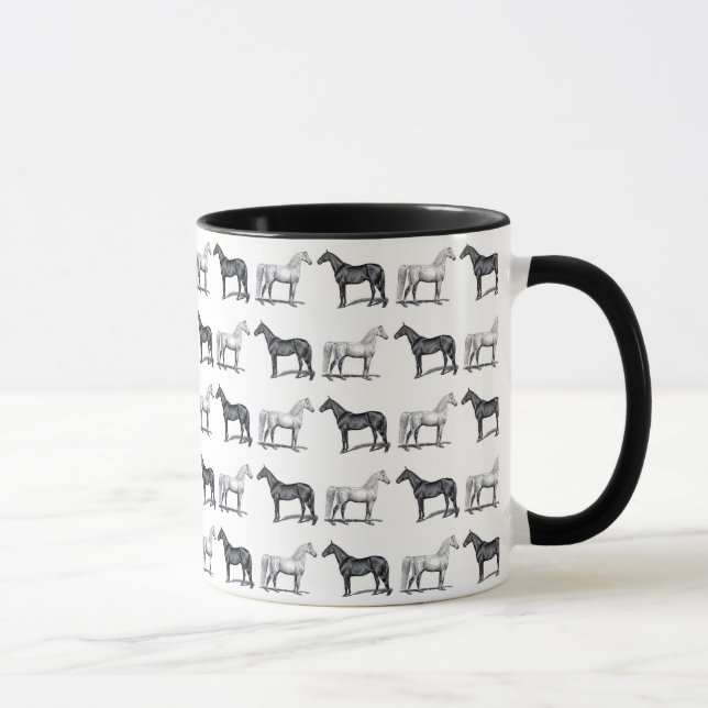 Mug Cheval blanc/cheval noir (Droite)
