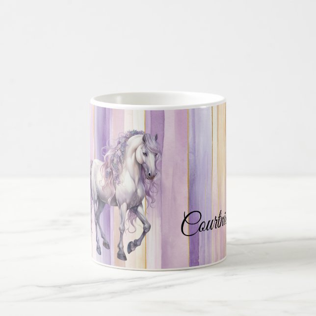 Mug Cheval blanc de Lavande romantique (Centre)