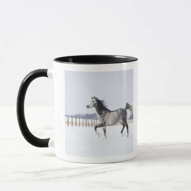 Mug cheval blanc en hiver (Gauche)