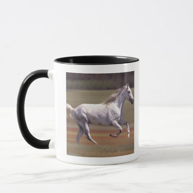 Mug Cheval blanc fonctionnant dans le domaine (Gauche)