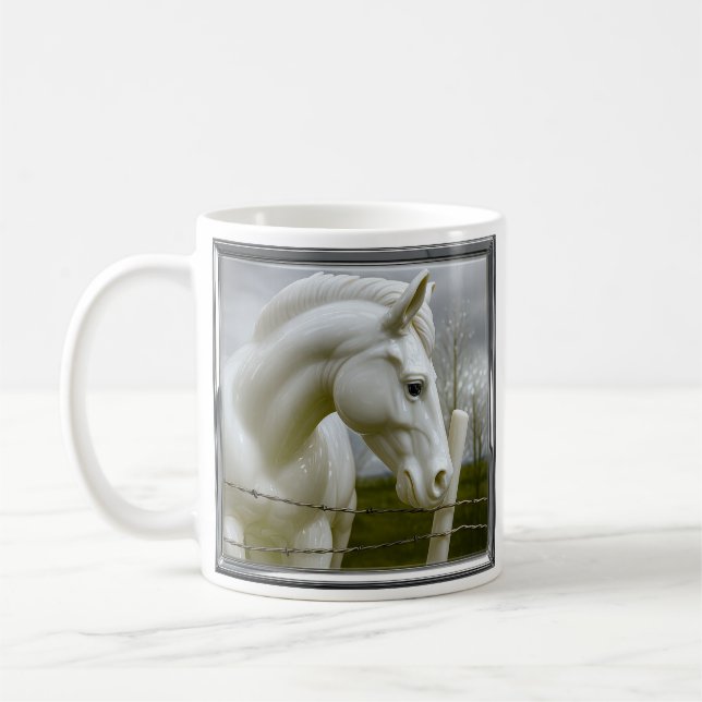 Mug Cheval blanc gracieux (Gauche)