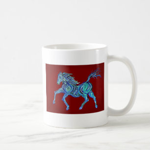 Mug Cheval bleu peint