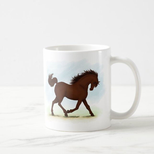 Mug Cheval Brown de châtaigne Equestre (Droite)