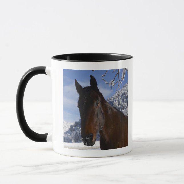 Mug Cheval Brown en hiver (Gauche)