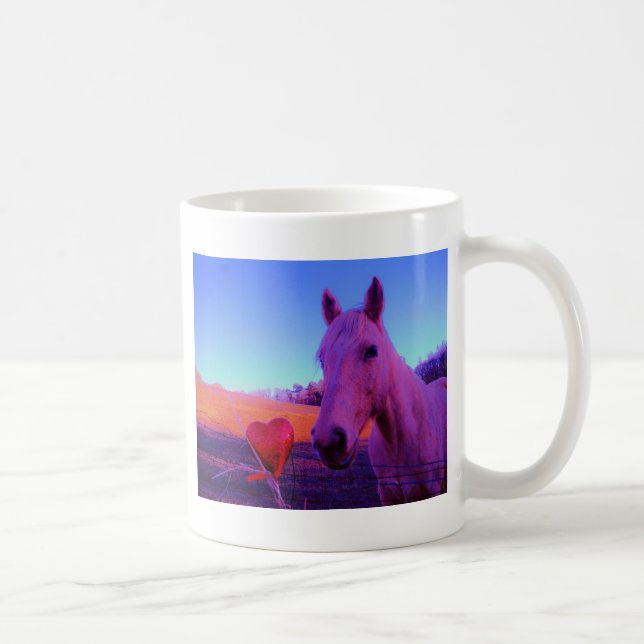 Mug Cheval Brown et Coeur Rouge (Droite)