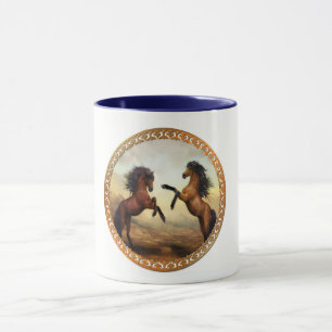 Mug Cheval Brown foncé et Brown friésien léger