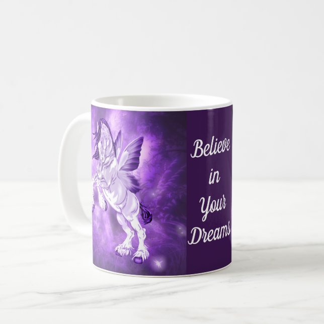 Mug Cheval Clydesdale à ailes fées Imaginaires (Devant gauche)