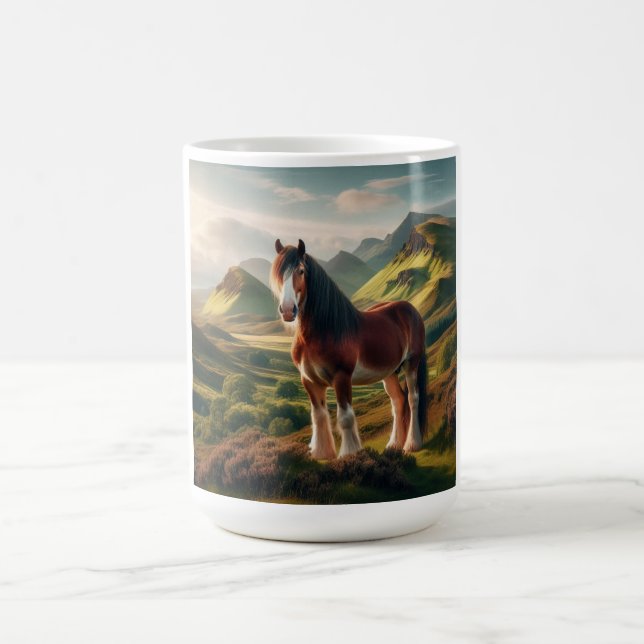 Mug cheval Clydesdale des Highlands d'Écosse (Centre)
