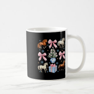 Mug Cheval Coquette Bow Christmas Horses Fermier Cowgi