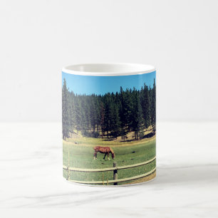 Mug Cheval dans le pâturage