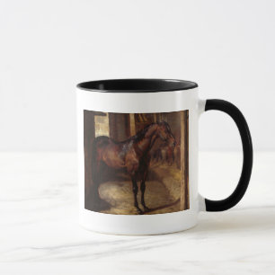 Mug Cheval de baie foncé dans l'écurie