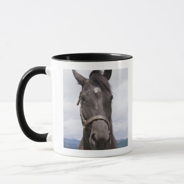 Mug Cheval de brun foncé (Gauche)