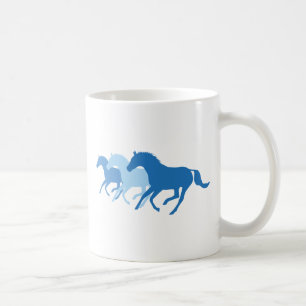 Mug Cheval de course (bleu)