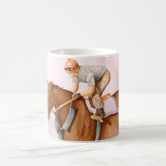 Mug Cheval de course et Jockey (Centre)