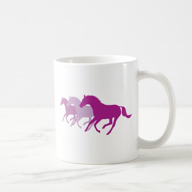 Mug Cheval de course (violet) (Droite)