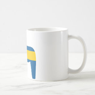 Mug Cheval de Dala de drapeau de la Suède