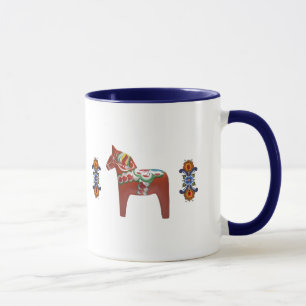 Mug Cheval de Dala de Suédois avec le Norvégien