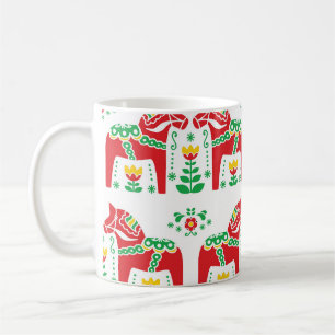 Mug Cheval de Dala suédois : Art folklorique