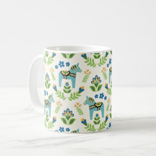 Mug Cheval de Dala suédois Turquoise