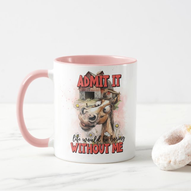 Mug Cheval de dessin animé (Avec donut)