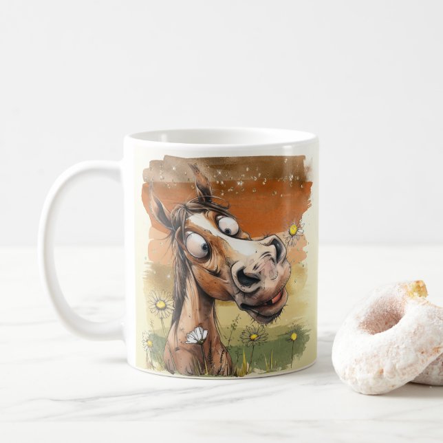 Mug Cheval de dessin animé (Avec donut)