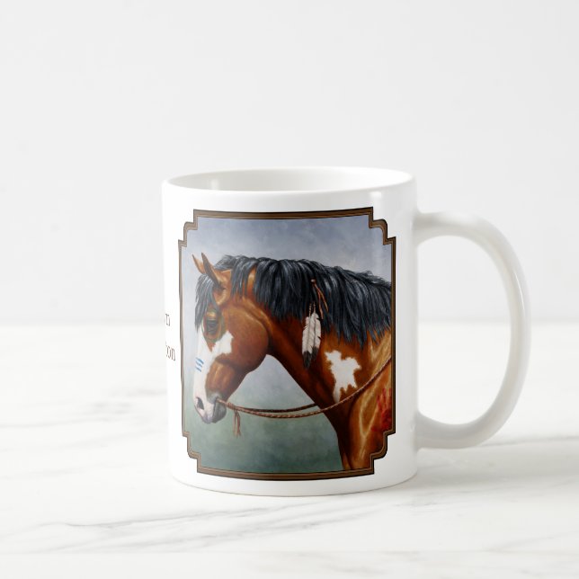 Mug Cheval de guerre Pinto de la baie amérindienne (Droite)