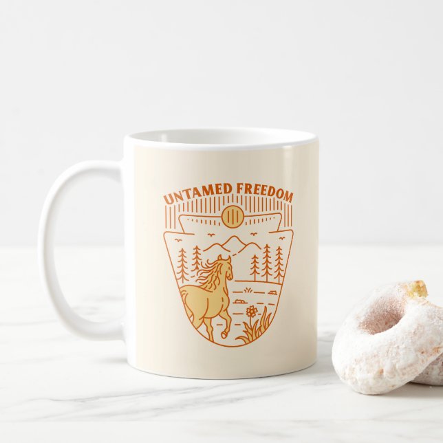 Mug Cheval de liberté indomptée (Avec donut)