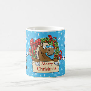 Mug Cheval De Noël De Pays Avec Couronne Et Vaches