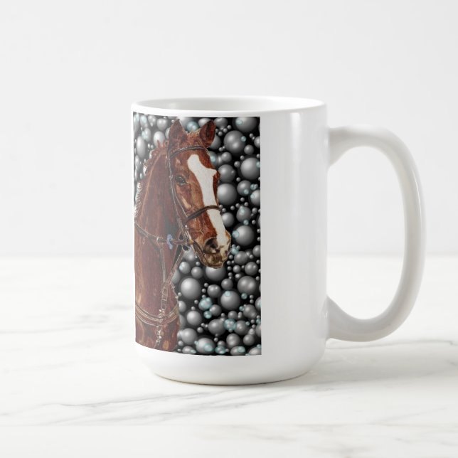 Mug Cheval de pur sang avec l'art de bulles (Droite)