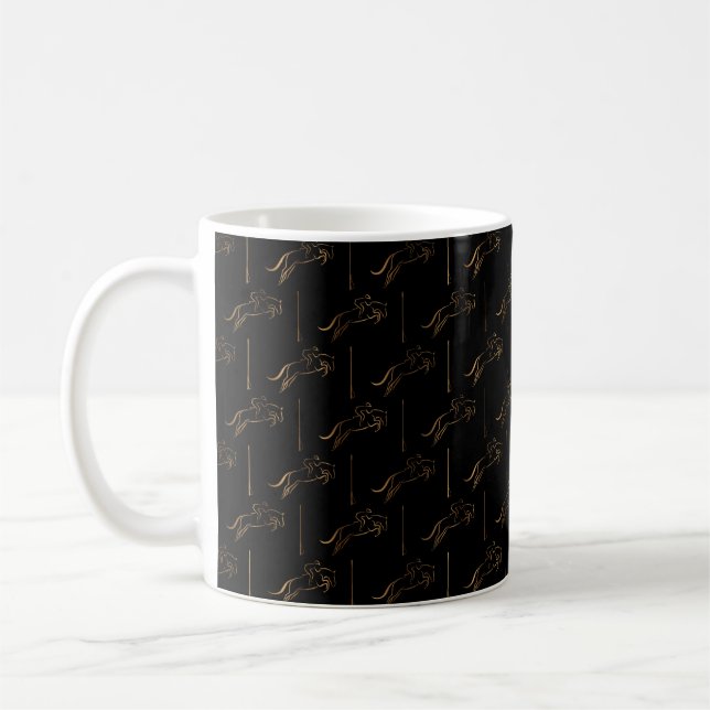 Mug Cheval de saut | Équitation | Entraîneur de chevau (Gauche)