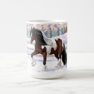 Mug Cheval de Tinker Tinker Gypsy Vanner Brown Pinto