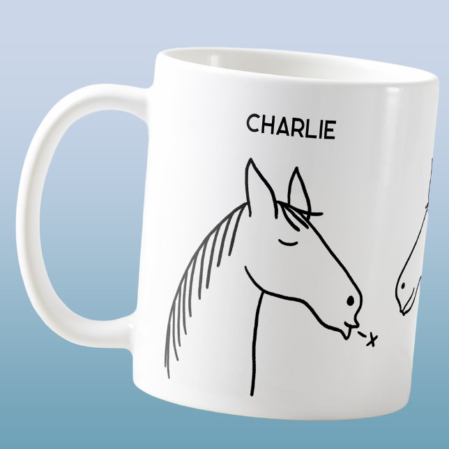 Mug Cheval drôle personnalisé (Créateur téléchargé)