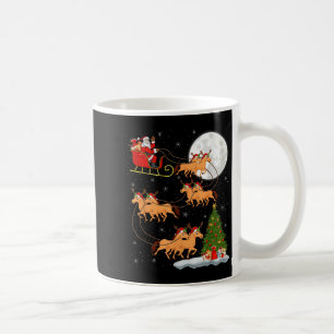 Mug Cheval équitation Père Noël Sleigh Flying Funny Ma