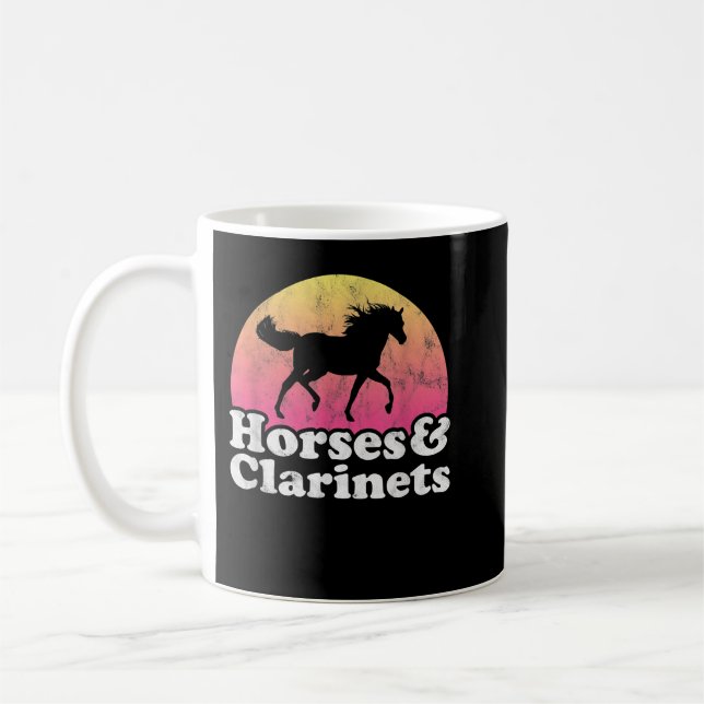 Mug Cheval et Clarinet femmes ou filles Chevaux Clarin (Gauche)