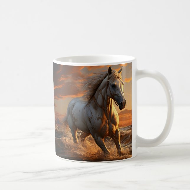 Mug Cheval et fer à cheval, Cadeau équestre, Équitatio (Droite)