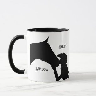 Mug Cheval et fille baiser Cowgirl western