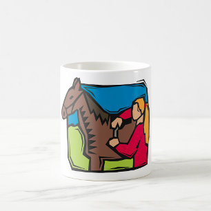 Mug Cheval et fille de ferme