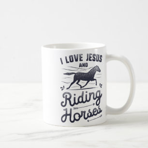 Mug Cheval Fille J'Aime Jésus Et Équitation Cheval équ