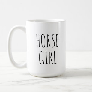 Mug Cheval fille mignonne minimal Personnalisé Equestr