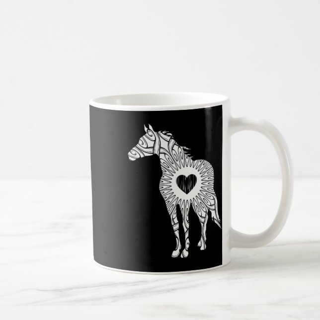 Mug Cheval Graphique Blanc Équine Équine équitation Ca (Droite)
