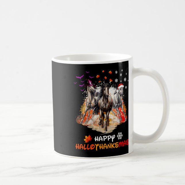 Mug Cheval Halloween Et Joyeux Noël Joyeux Hallotha (Droite)