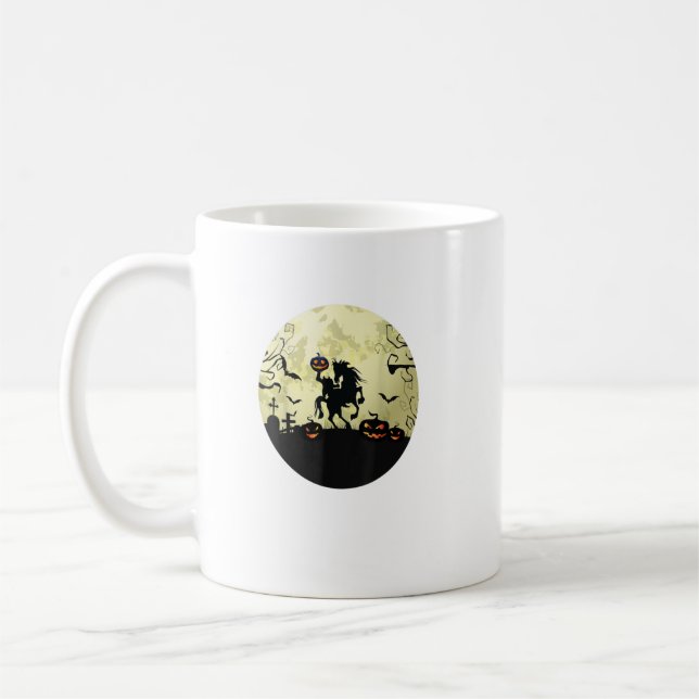 Mug Cheval Halloween Horseman Sans Tête Citrouille Et  (Gauche)
