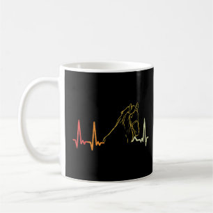 Mug Cheval Heartbeat Horseback équitation Pulse Love C